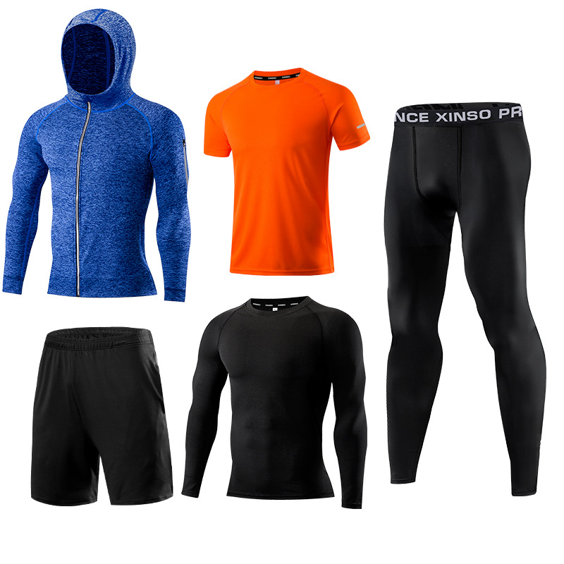 Running Gear Autumn - 5-częściowy męski zestaw ubrań fitness szybkoschnący