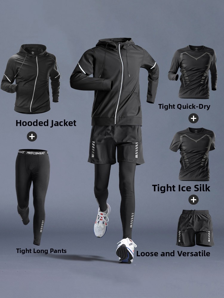 Running Gear Autumn - Męski strój sportowy Quick Dry do