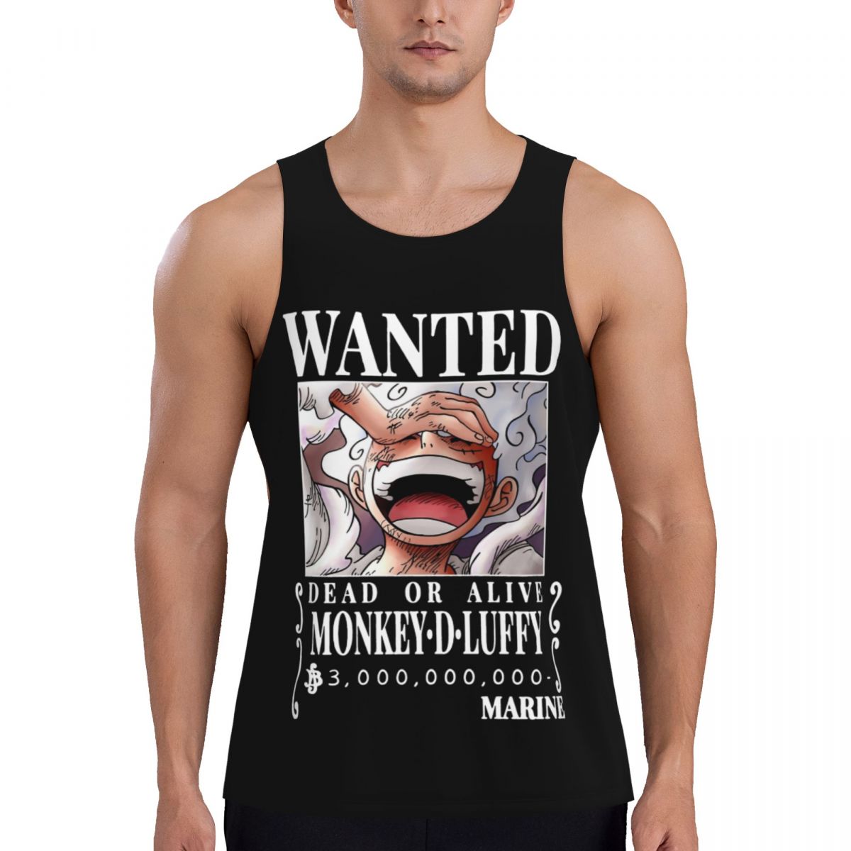 Running Gear Tank - Graficzna koszulka bez rękawów z Luffyem,