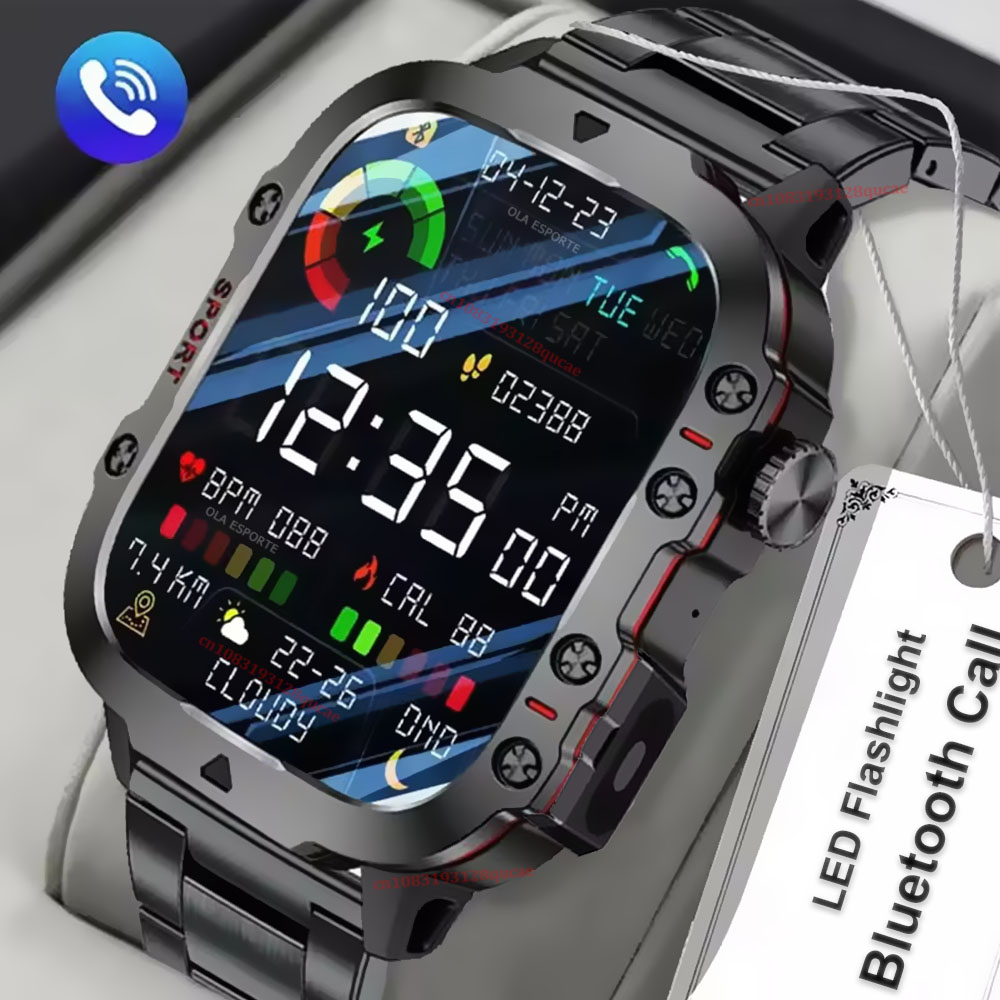 Gps Running Watch - Nowy wojskowy smartwatch męski 2026 IP67